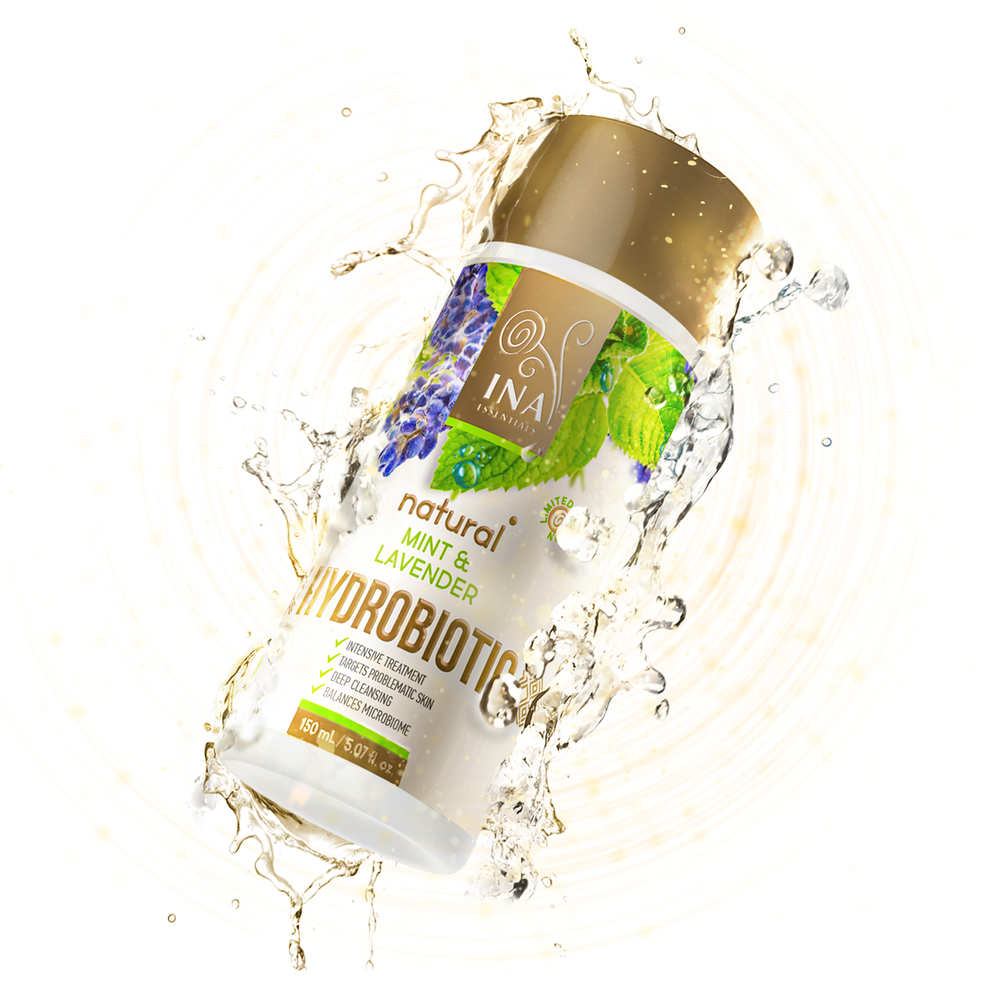Хидробиотик - Лавандула и Мента - интензивна грижа срещу АКНЕ (200ml)-InaEssentials-