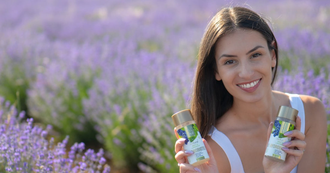 Hydrobiotic Лавандула и Мента в цъфтящо лавандулово поле